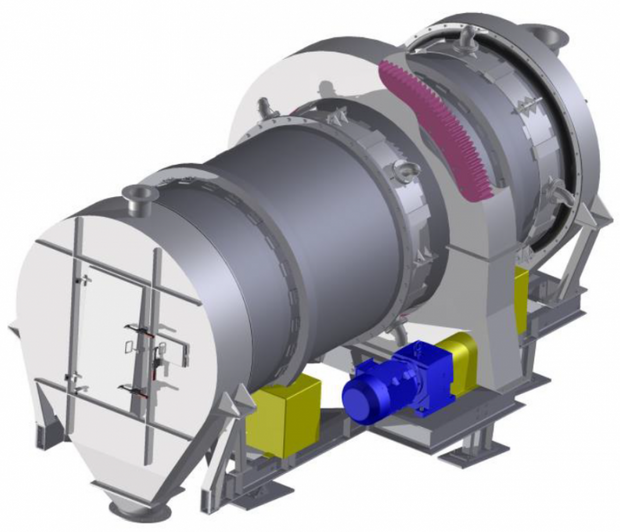 Fertilizer coating drum